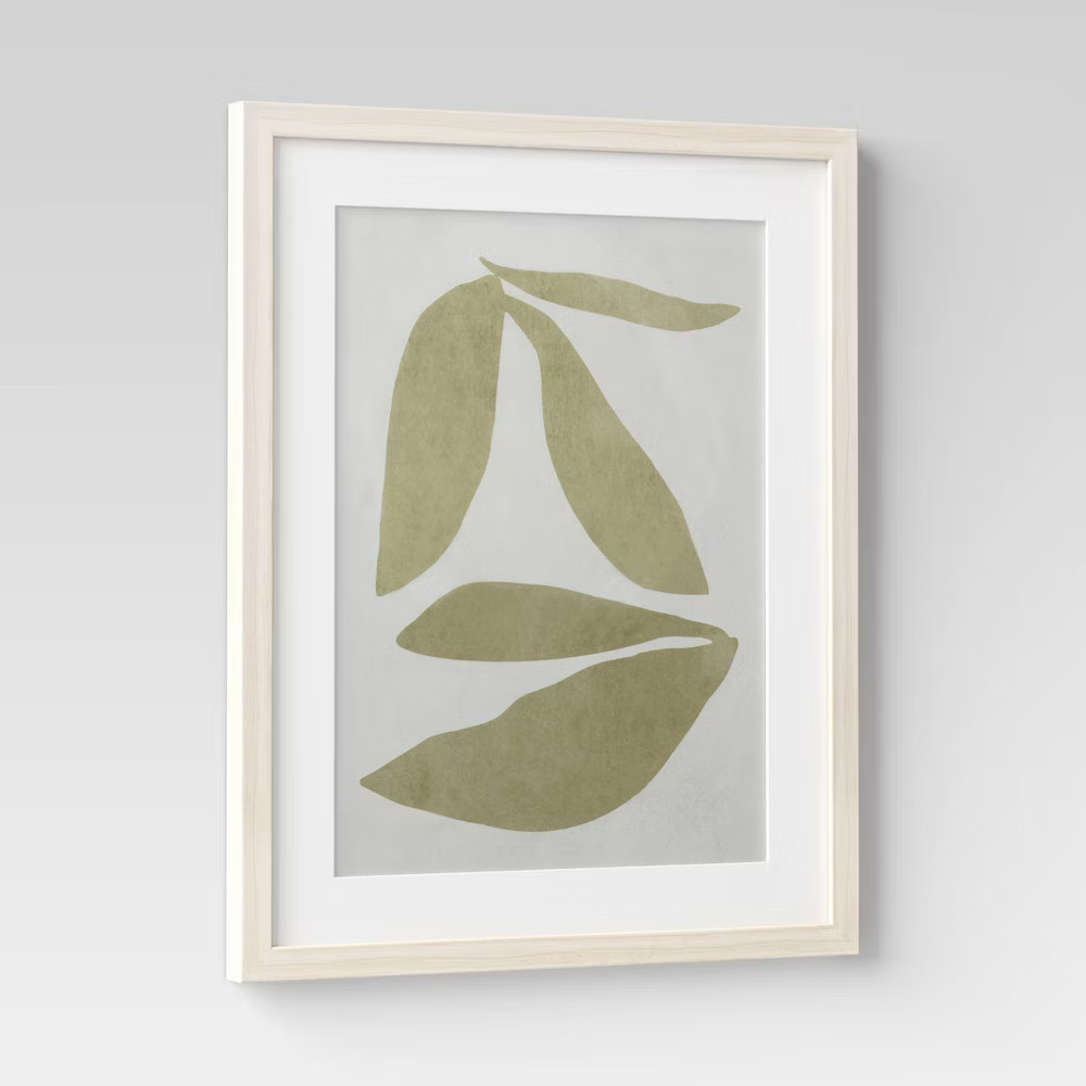Threshold Botanical Leaf Duo Minimalist Poster Modern Set of 2 16"x20" Wall