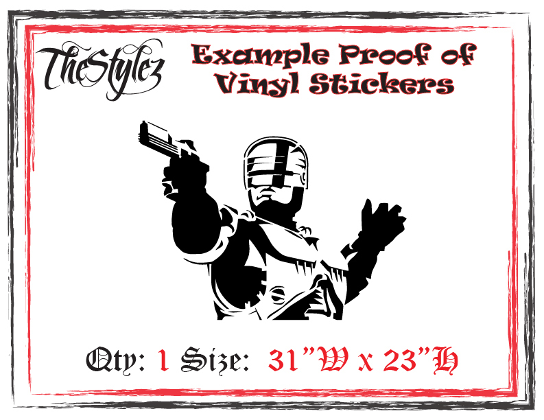 Robocop Movie Logo Custom Wall Vinyl Sticker