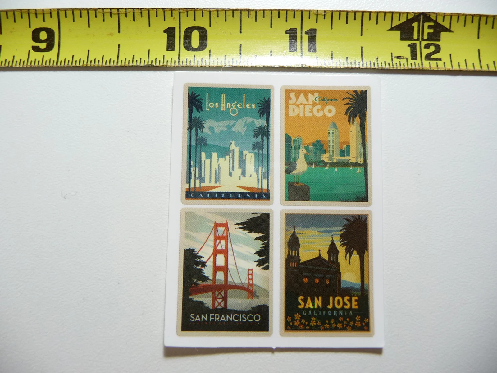 CALIFORNIA TRAVEL COLLAGE LOS ANGELES SAN DIEGO FRANCISCO SMALL STICKER DECAL