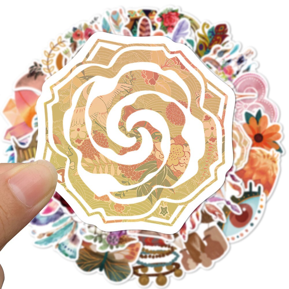 50PC Cottagecore Stickers, Bohemian Retro Boho Aesthetic stickers,127