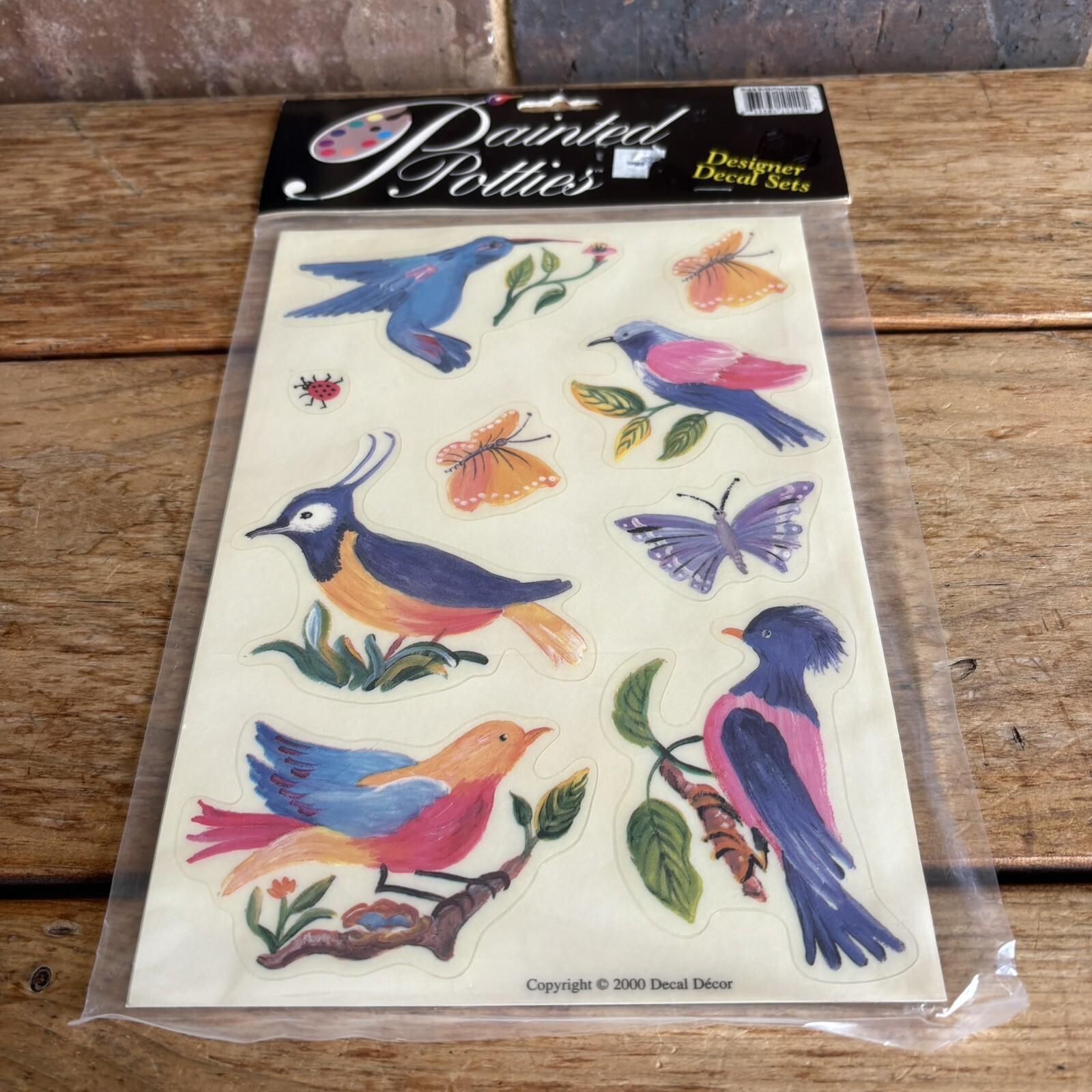 Painted Potties Vintage Bathroom Decals Birds And Butterflies New Old Stock