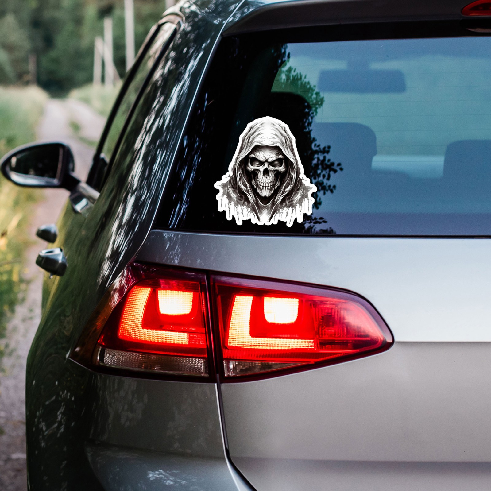 Grim Reaper Death Skull – Vinyl Decal Sticker – Car Window Laptop – ebn11038