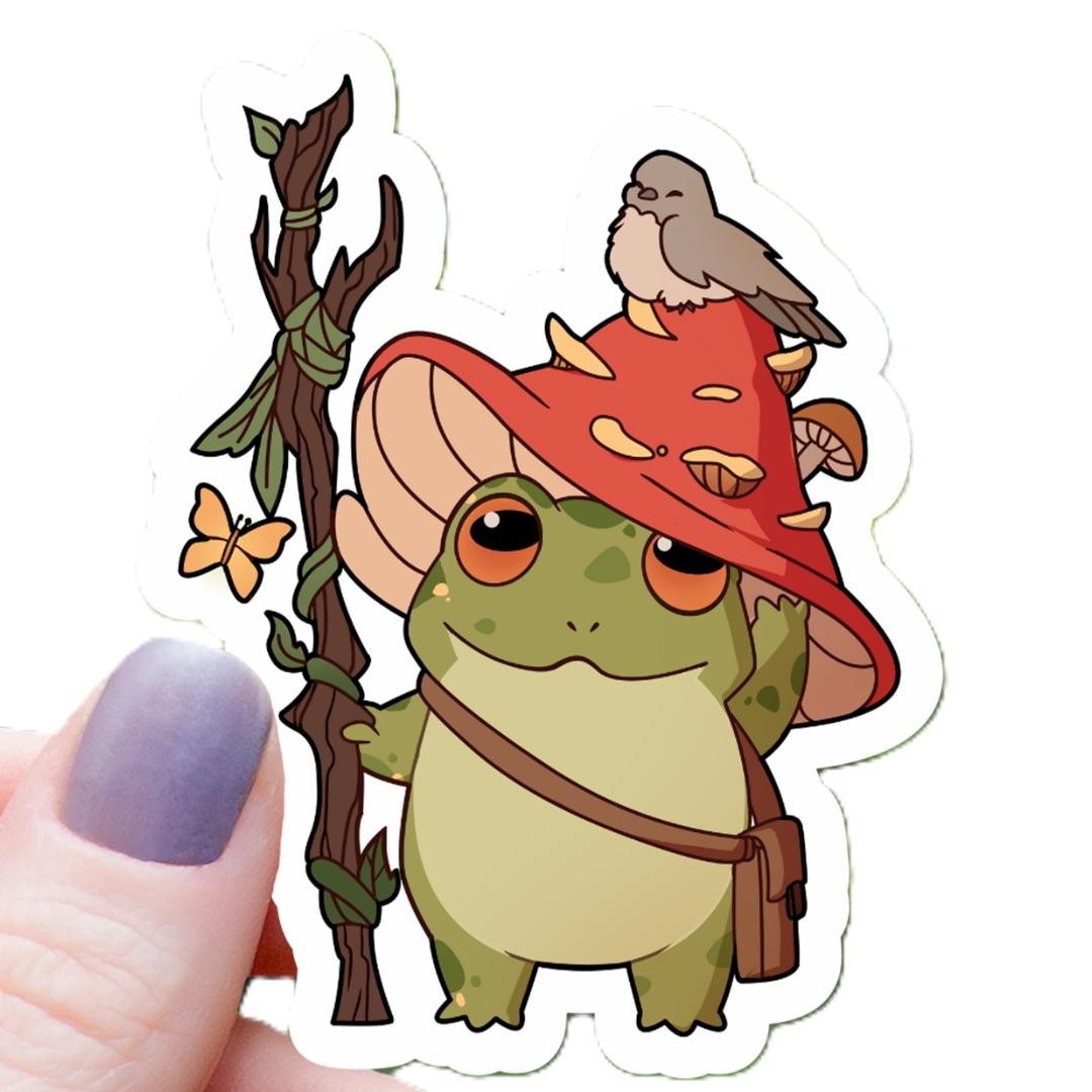 Frog Druid Class RPG Inspired Sticker – 3" Waterproof Vinyl Decal