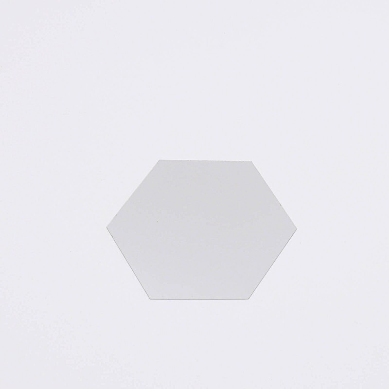 Hexagon 12 Silver 5" MIRROR STICKERS Acrylic WALL DECALS Dorm Rooms Decorations