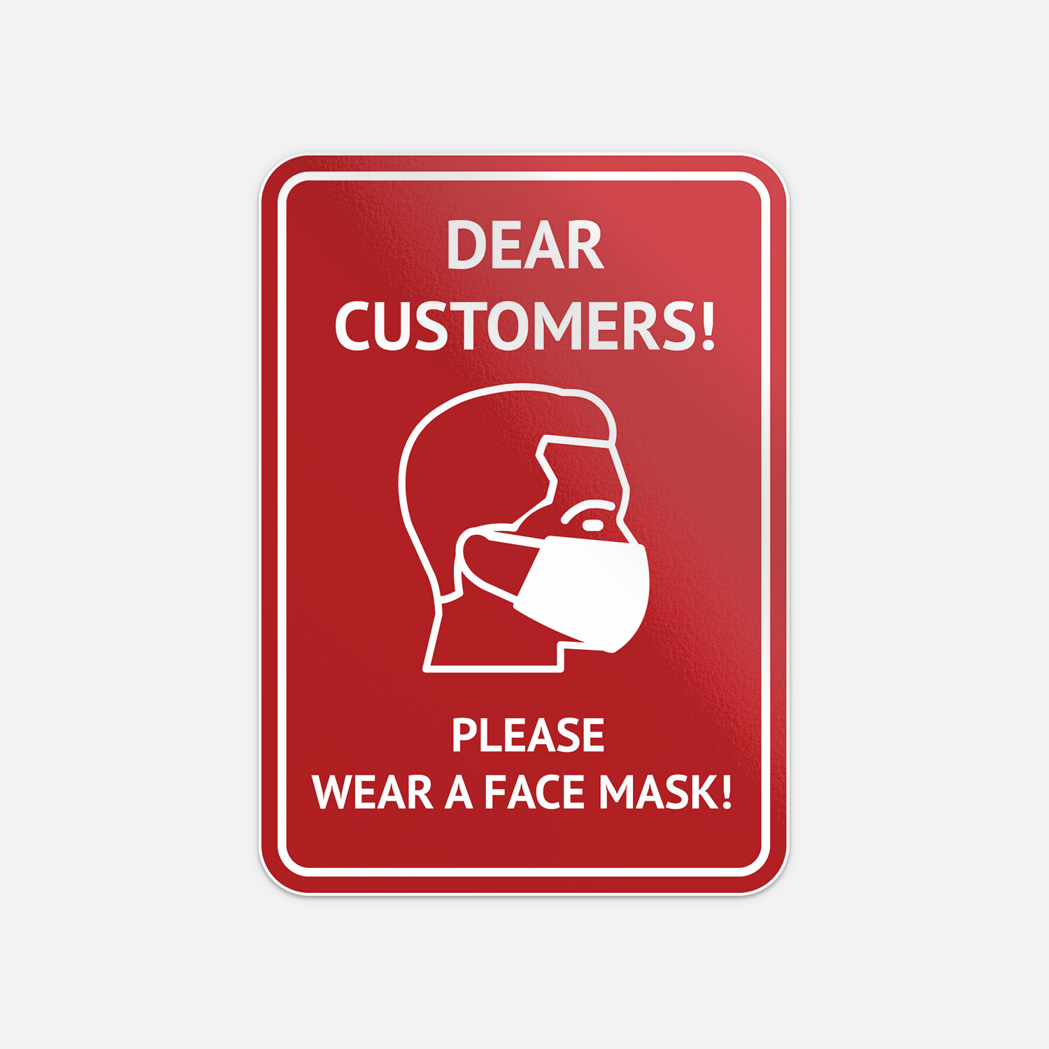 Please Wear A Face Mask Vinyl Sticker Decal