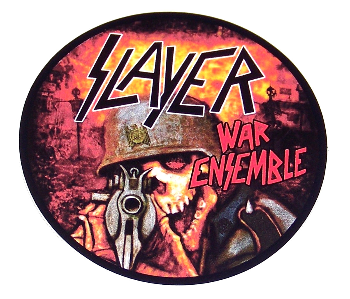 SLAYER – LARGE Die Cut Sticker Decal Official Heavy Metal Band WAR ENSEMBLE