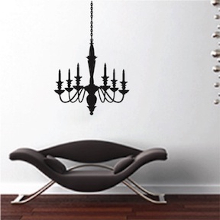 Antique Chandelier Wall Decal Dining Room Wallpaper Fancy Removable Art, b78