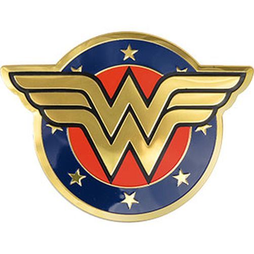 WONDER WOMAN LOGO – METALLIC STICKER 3.5 x 2.5 – BRAND NEW – DECAL 0167