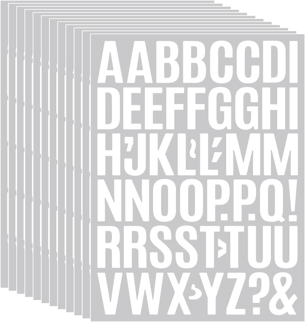 Self-Adhesive 1-Inch White Vinyl Letters – Ideal for Home Signs & DIY Projects