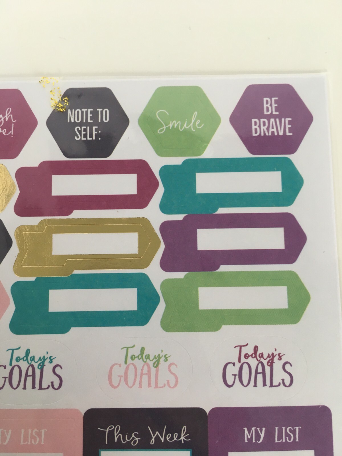 Pen and Gear Stickers 4 Sheets Todays Goals Weekly Planner Shopping To Do Lists