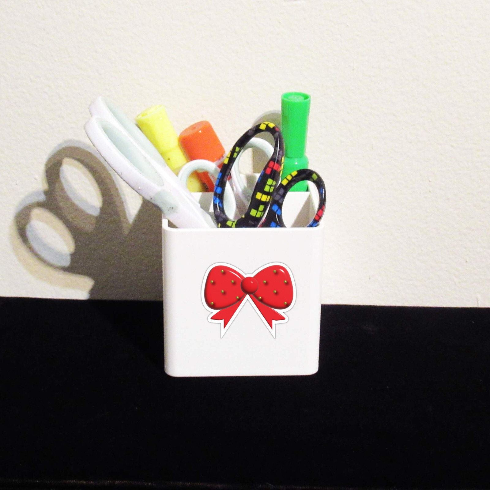 Red Bow Tie Vinyl Sticker Elegant Waterproof Durable Cute Car Decal Laptop