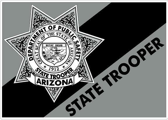 Arizona State Trooper Reflective or Matte Vinyl Decal Car Sticker Sheriff Police