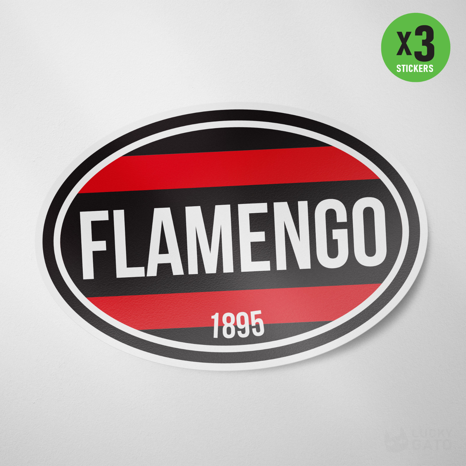 Flamengo Brazil 3 Pack Sticker Vinyl Decal Adesivo Soccer Rio Janeiro Futebol