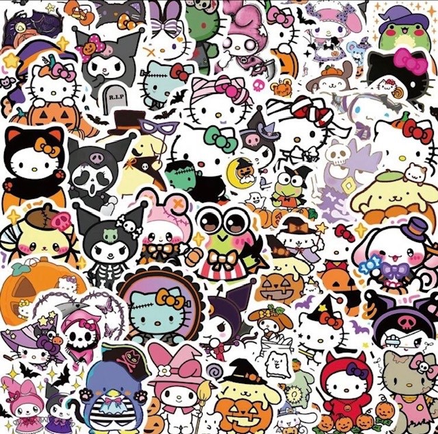 Halloween Theme Sanrio Hello Kitty & Friends Stickers – NEW!