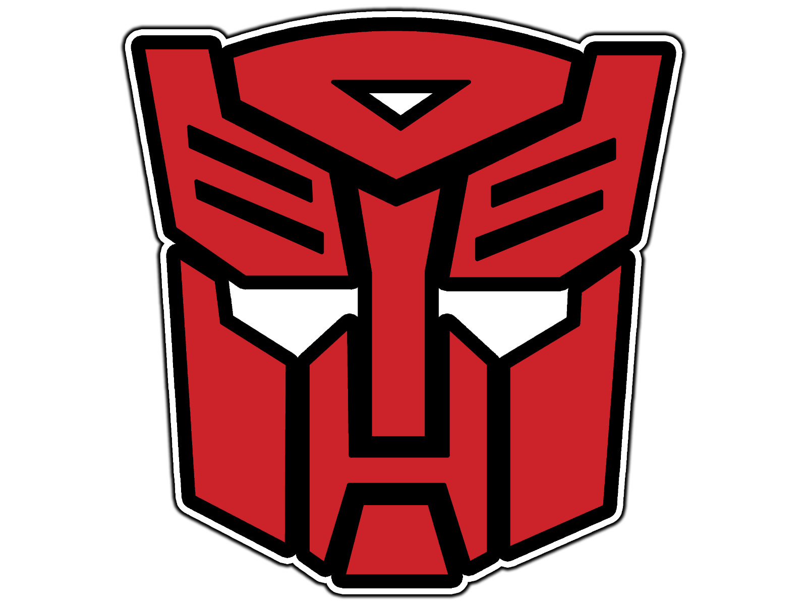 #0802 Transformers Autobots Red Logo Waterproof Vinyl Sticker Decal Die-Cut