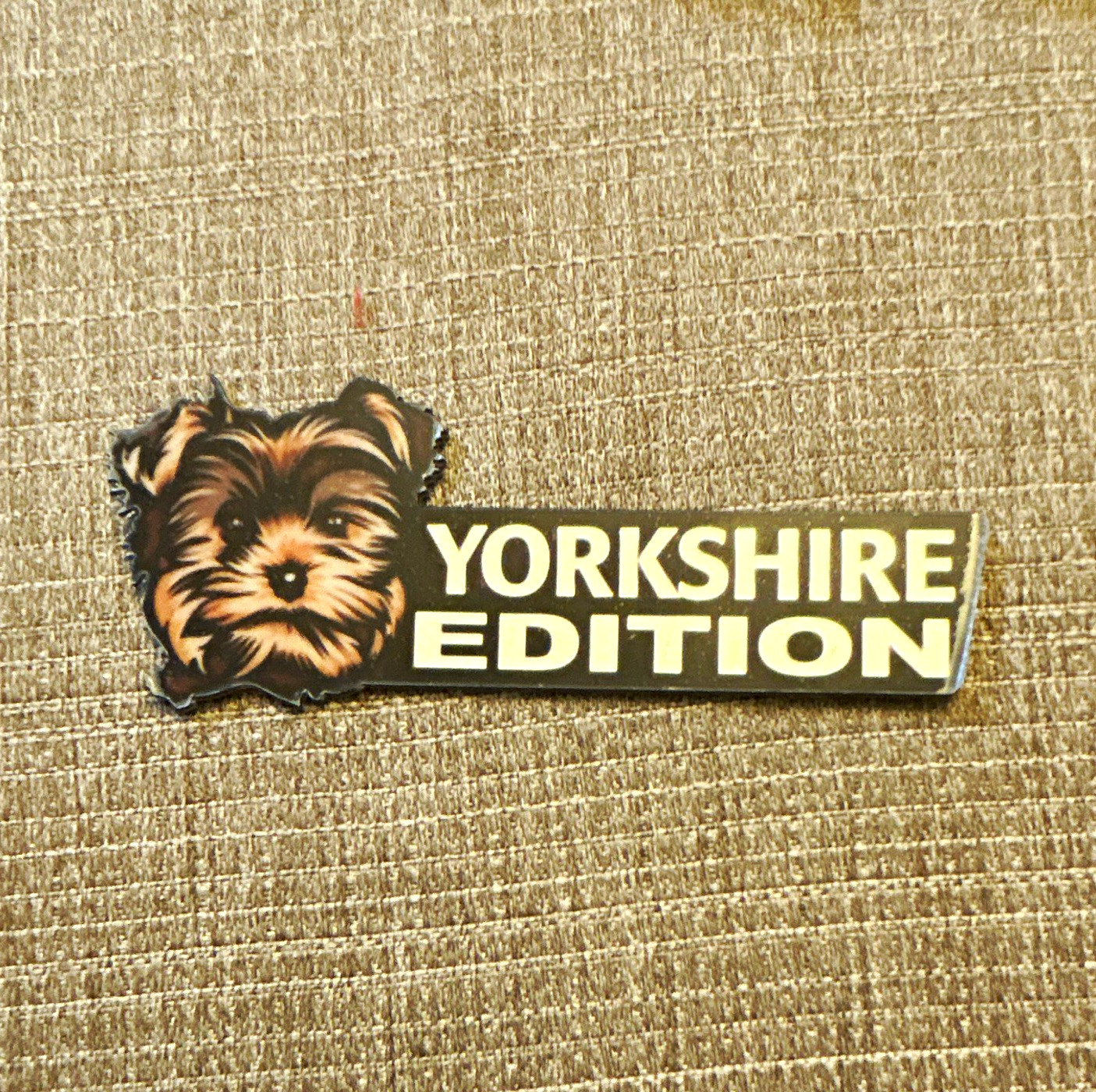 Yorkshire Edition Dog Head Sticker Decal – Black Brown White, Adults