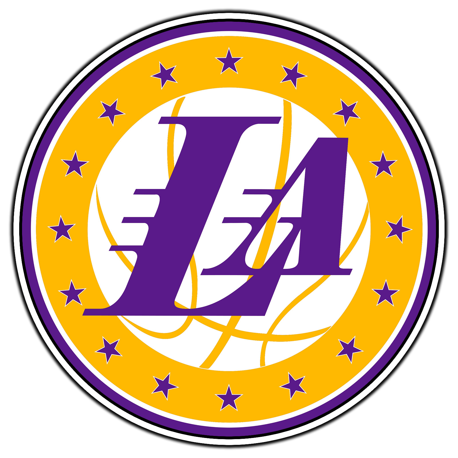 Los Angeles Lakers Logo #12 Basketball Fan Sticker Waterproof Vinyl Decal DieCut