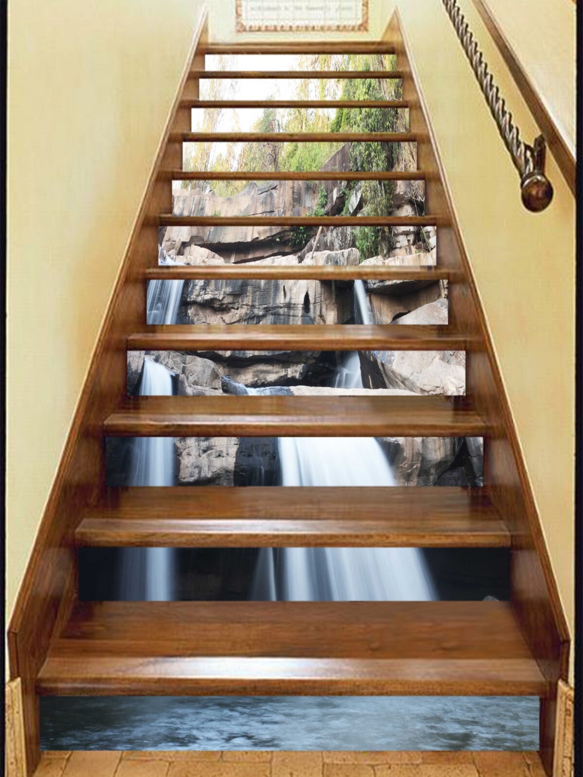 3D River Lake AZ1435 Stair Risers Decoration Mural Vinyl Wallpaper Kay