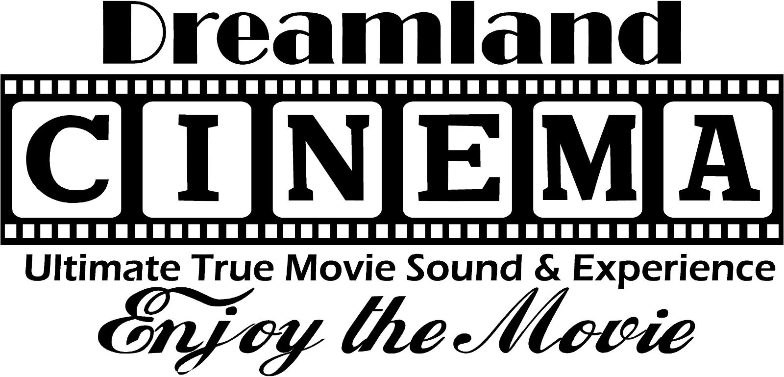 Cinema Theatre customized sign home movie theater vinyl wall decor mural decal
