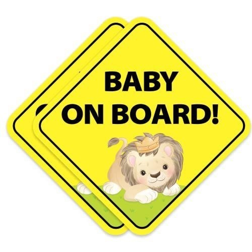 BABY ON BOARD STICKER DECAL 4 x 4 inches, Water proof,Dino, Animals, Cute sticke