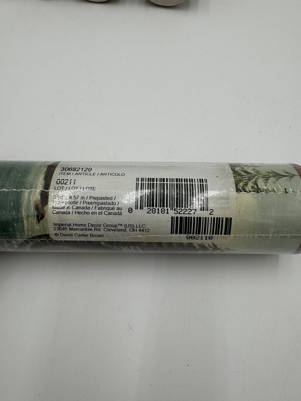 Wallpaper (4) Trout Stream Trees 9in X 20yd New Imperial David Carter Brown A