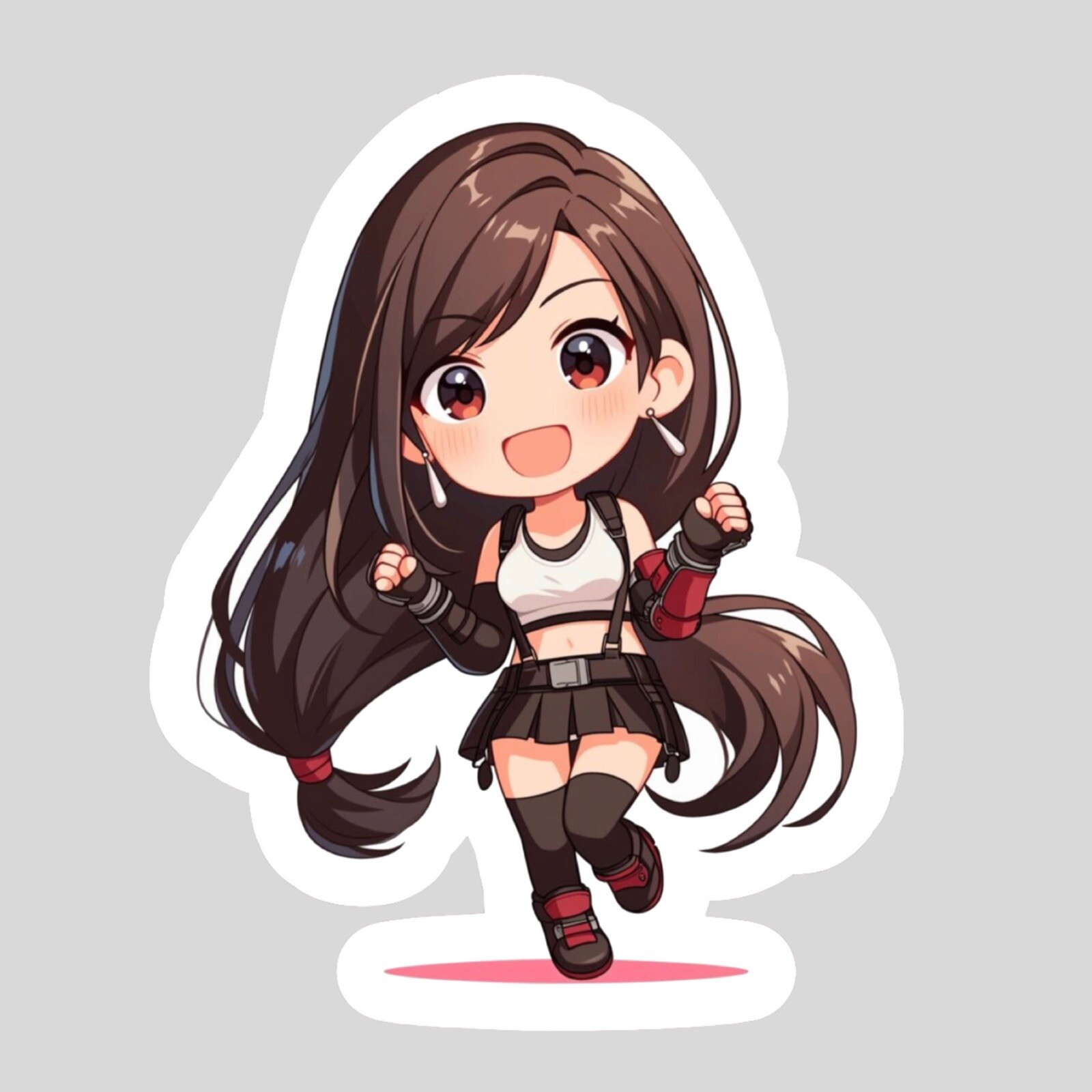 Tifa Lockhart, Final Fantasy VII, FF7 Kawaii Cute Glossy Vinyl sticker, Decal