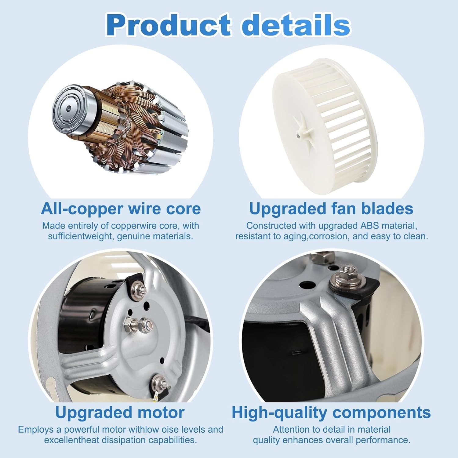2025 Upgraded 8832N 8832NA A Unit Blower Motor Compatible with Nutone Replacemen