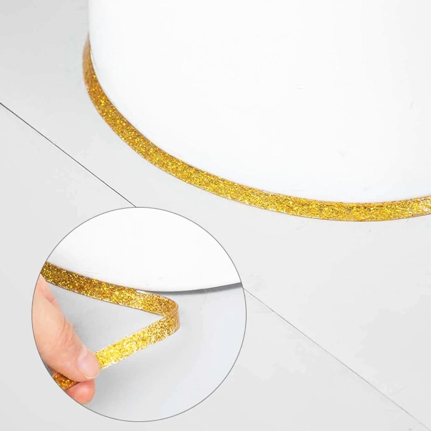 0.3"x19ft Ceramic Tile Gap Tape Self-adhesive Floor Wall Stickers Mildewproof