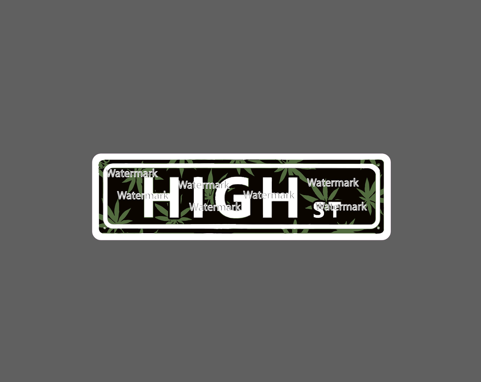 High Street Sticker 420 Leaf Waterproof NEW