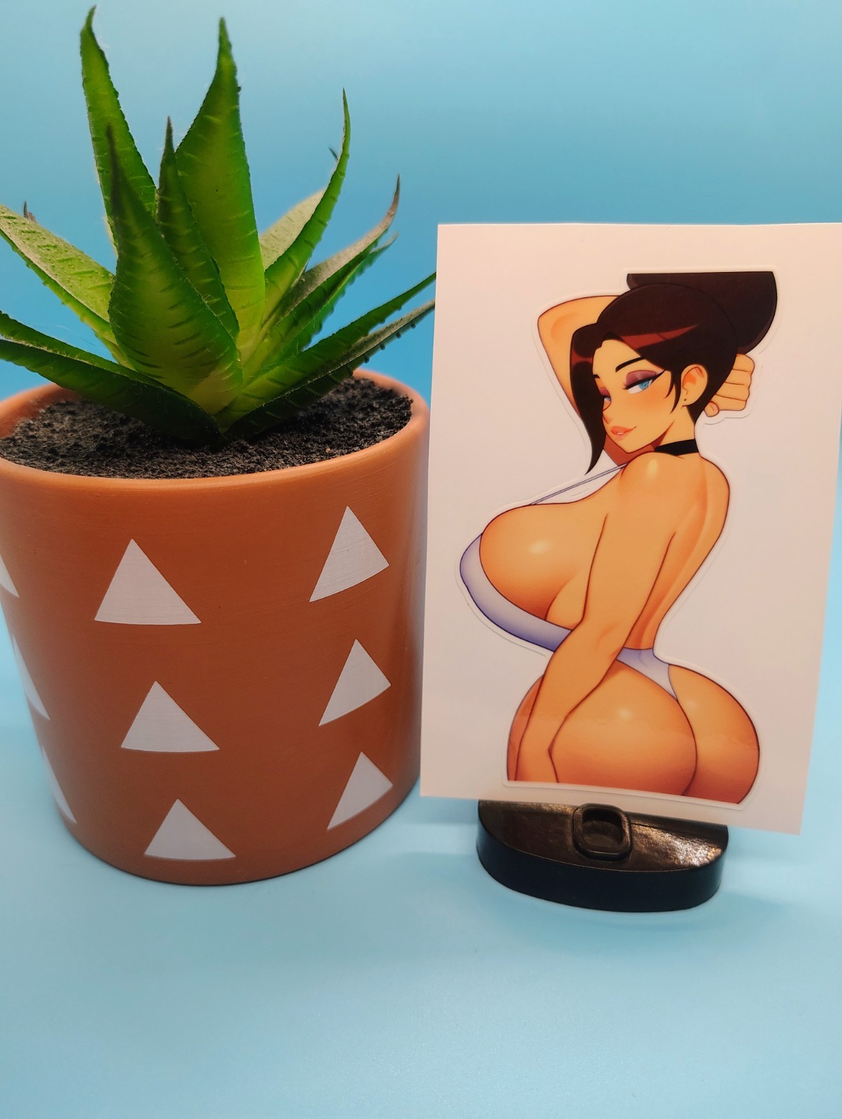 (4.5 Inches) Lewd Anime Girl (Thicc Bikini Girl) – Water-Resistant Vinyl Sticker