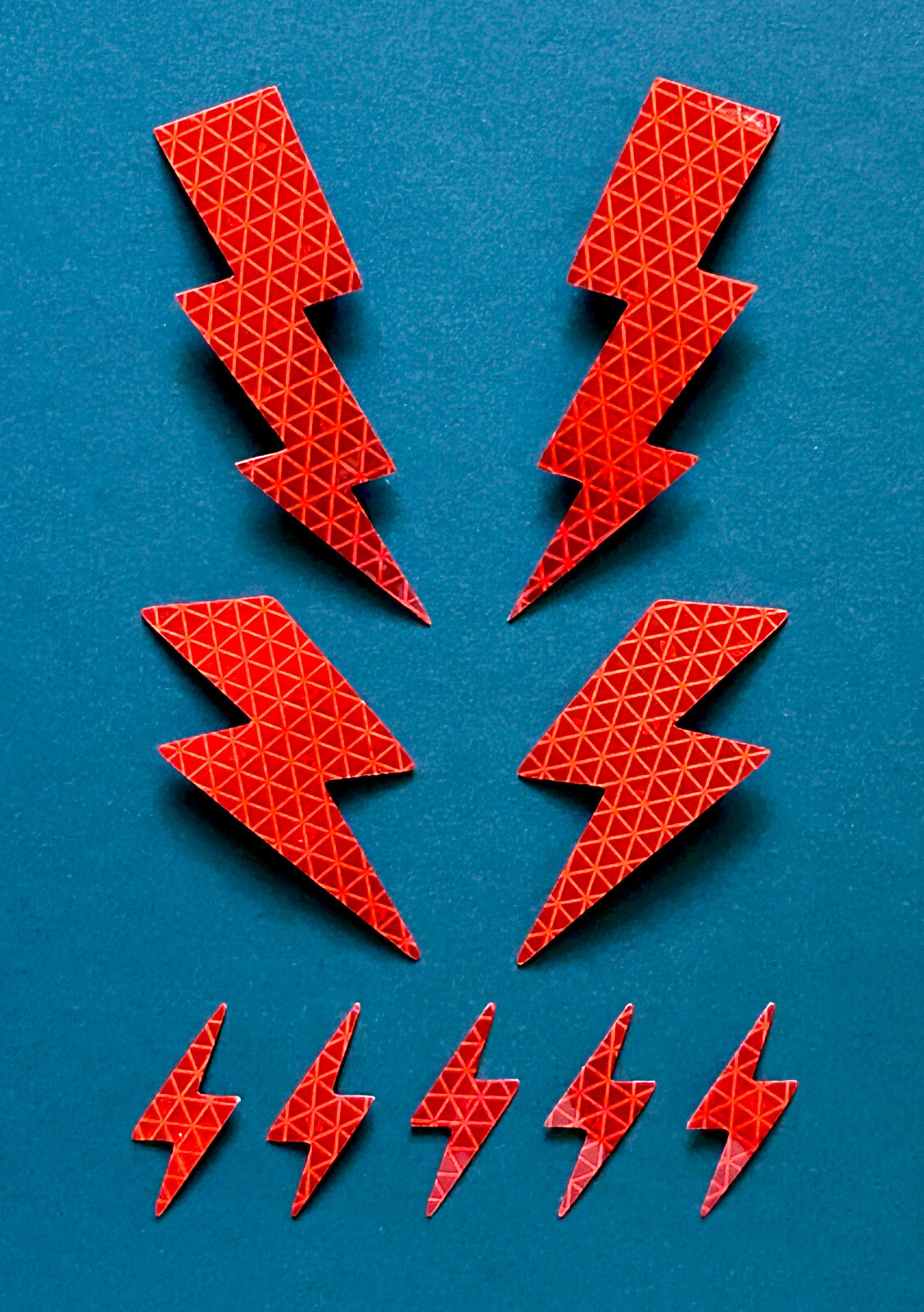 Lightning Bolt Reflective Stickers Decal Reflector Pack