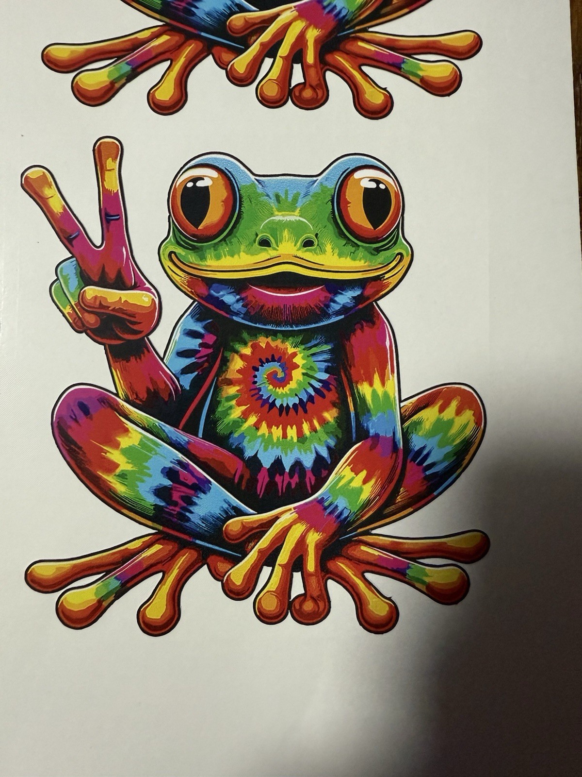 Psychedelic Peace Frog Vinyl Decal
