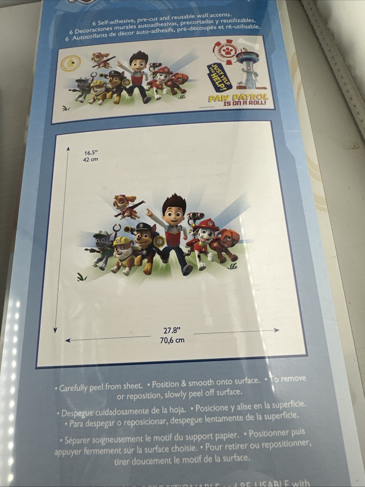 2 Packs New & Sealed Paw Patrol Wall Decals 37 2015 & 6 2014 Peel And Stick