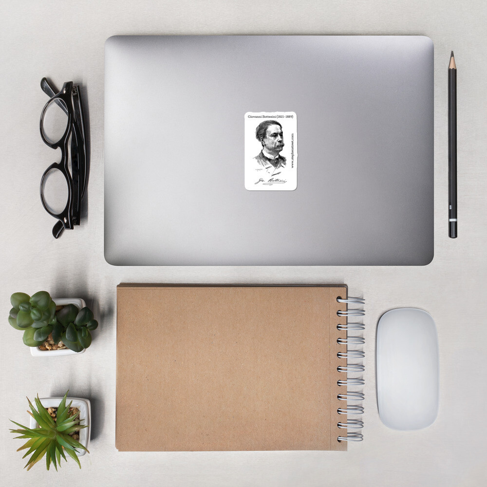 Bottesini Lithograph Sticker (Drawing By Vespasiano Bignami)