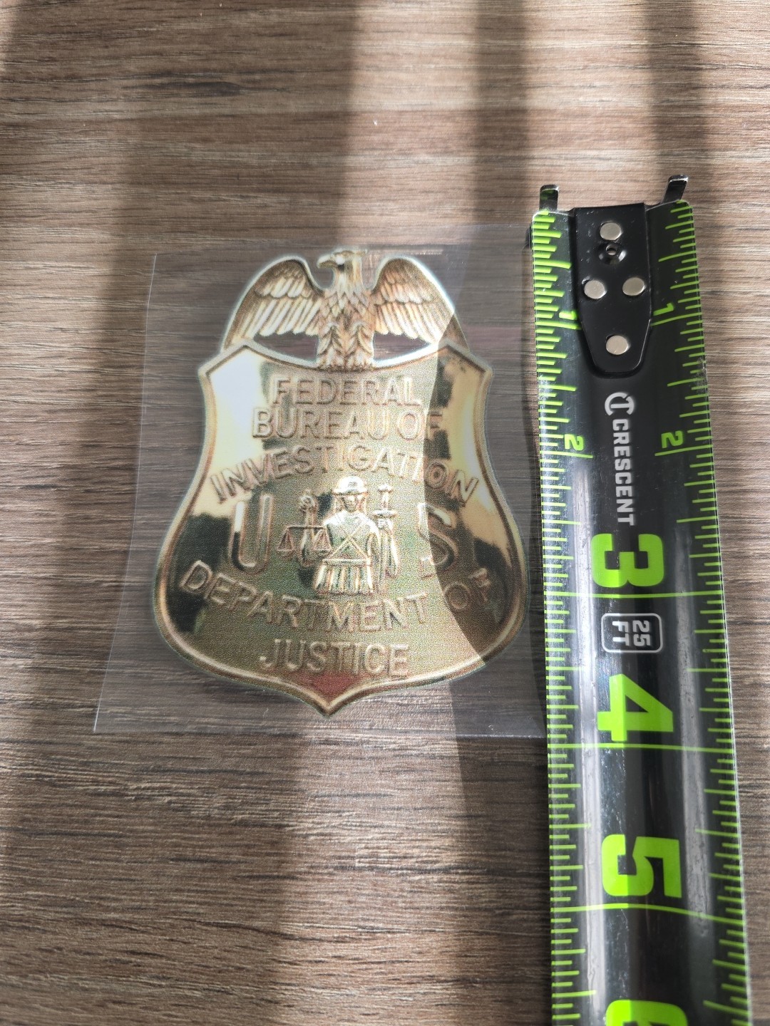 FBI Dept Of Justice Badge UV DTF Decal Sticker Waterproof Made In USA