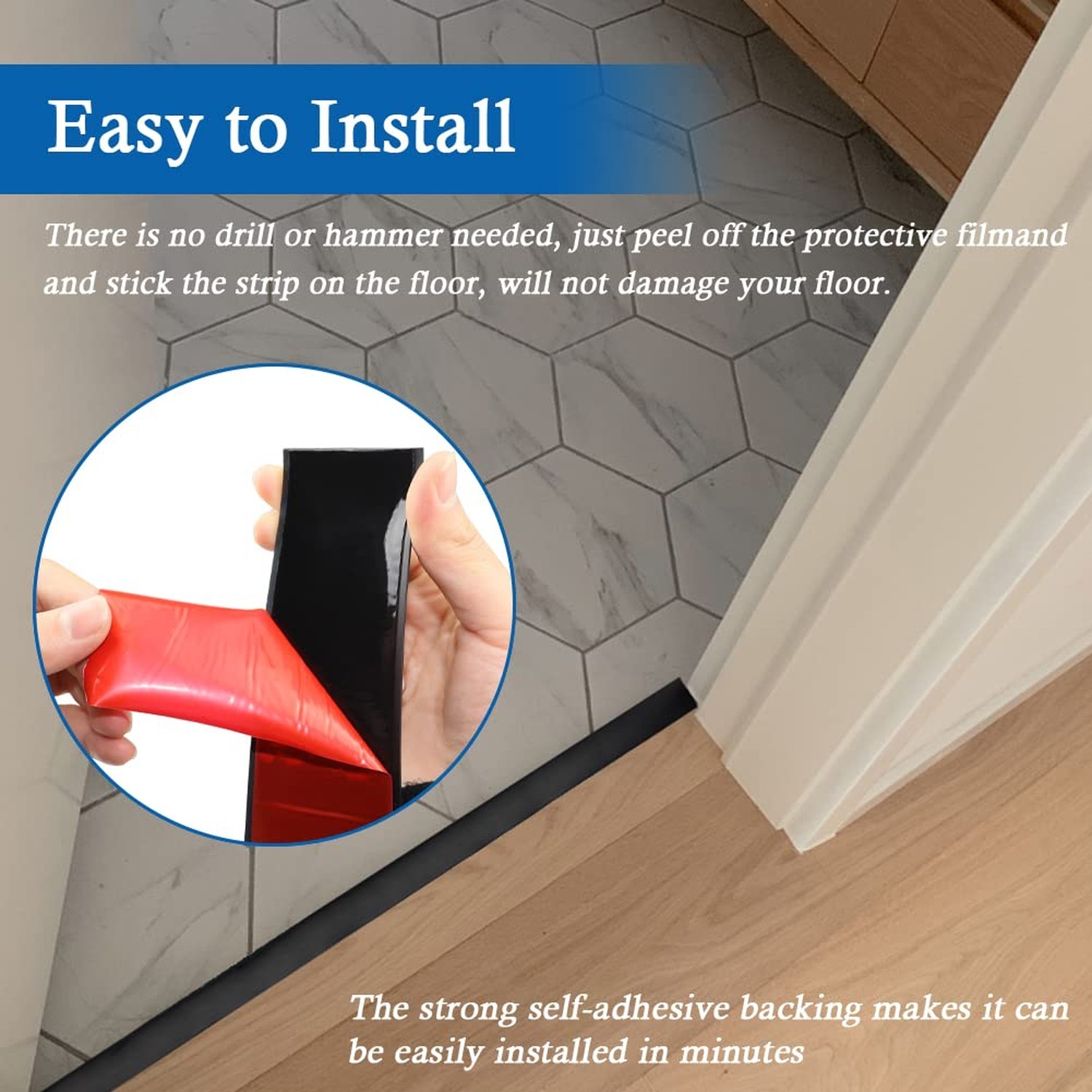 Floor Transition Strip Self Adhesive Floor Cover Strips Laminate 3" Wide Viny…