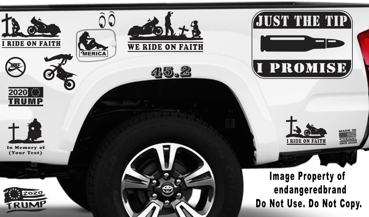 Military Just The Tip Promise Rectangle Bullet Sniper Army Marine Decal Sticker