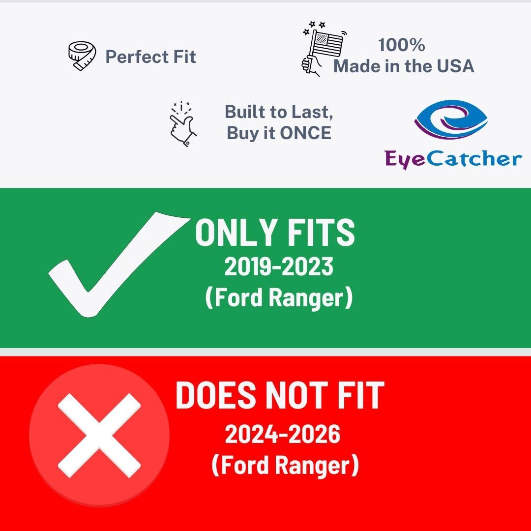 Premium Tailgate Letter Insert Kit Only Fits 2019-2023 Ford Ranger (Matte Black)