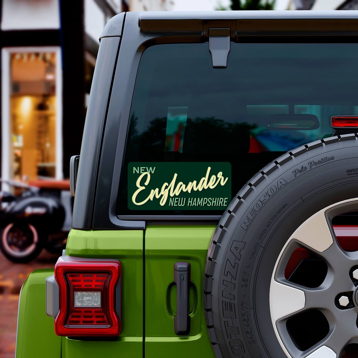 Bumper Sticker, New Englander Script, Large Vinyl Decal, Choose NE State