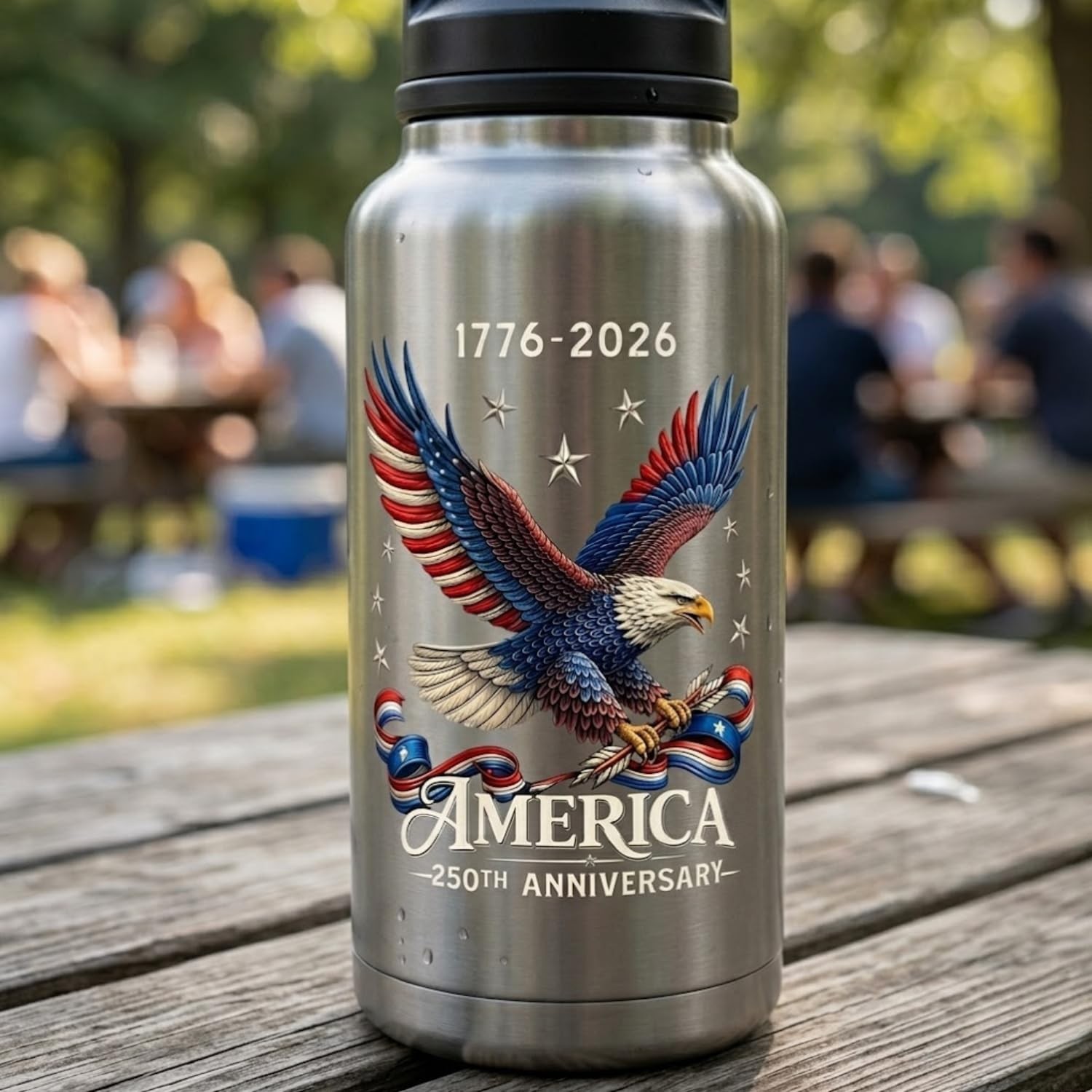 2Pcs 250th Anniversary USA Car Decal Sticker, America 250 Merchandise Vinyl Deca