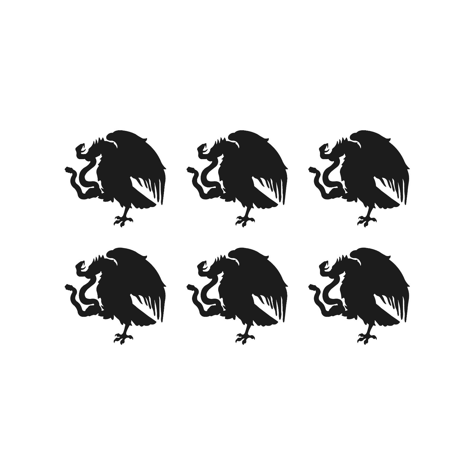 Small Mexican Eagle set of 6 Vinyl Decals Phone mexico Eagle Stickers Sheet