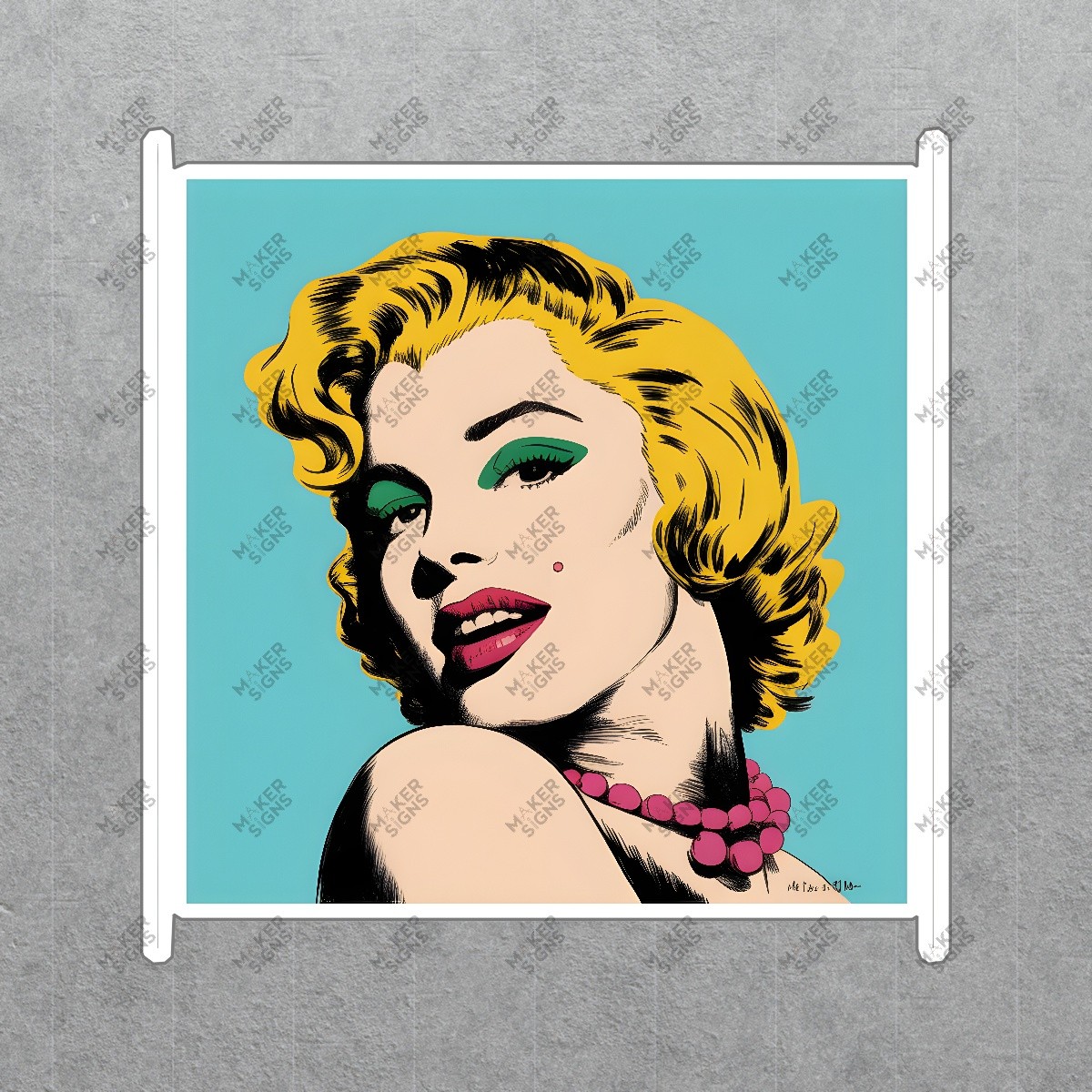 Vintage Pop Art Portrait of Glamorous Blonde Woman Marilyn Monroe #8285