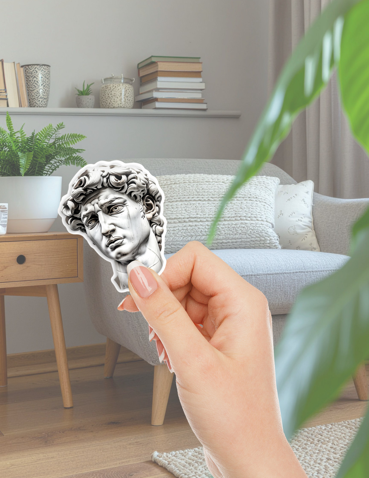 Statue Head Die Cut Vinyl Stickers Set Notebook Laptop Waterbottle Sticker