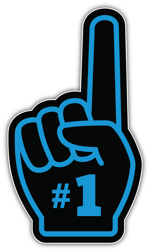 Carolina Panthers Number One NFL Sport Car Bumper Sticker Decal "SIZES"