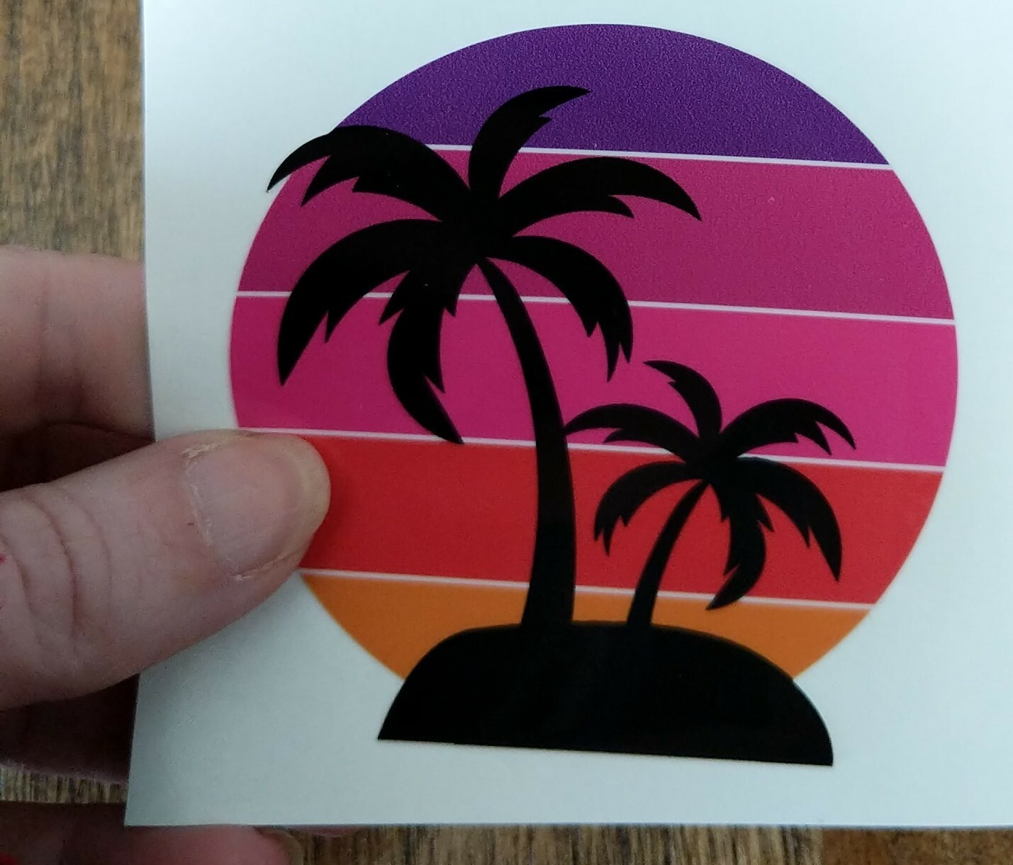 3" Palm Tree Retro Decal Vinyl Sticker Beach Tropical Summer Life Sunset Ocean