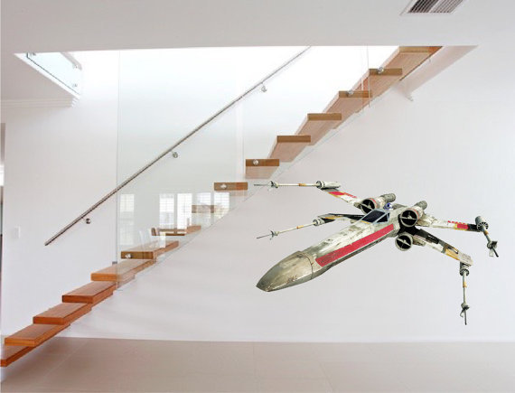 X Wing Star Wars Wall Decal Star Wars Ships Wall Graphic Stickers Decals, b15