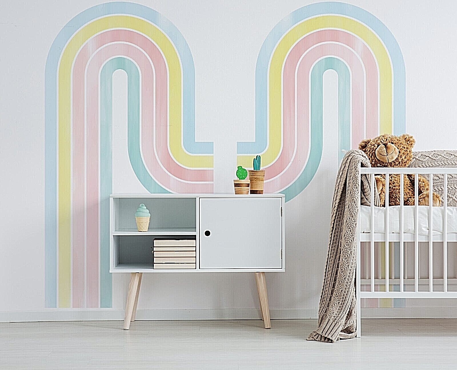 Colorful Fountain Rainbow Wall Decals, Stickers, Mural, Wall Art Decoration 693