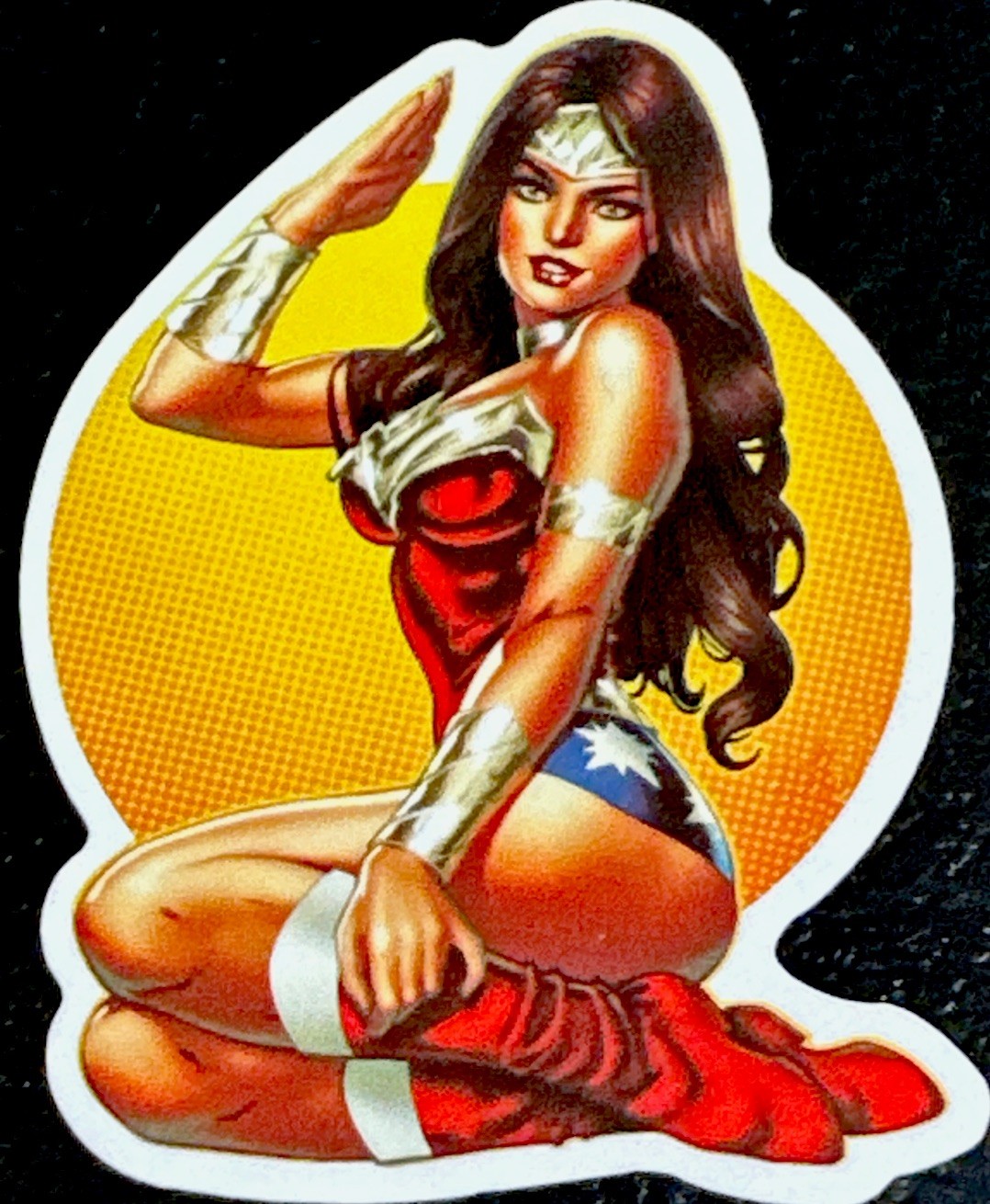 WONDER WOMAN STICKER✨🌟💋⭐️❤️‍🔥⭐️💋🌟✨2 1/2” X 2”✨GLOSSY✨SEXY✨WONDERFUL✨❤️💫