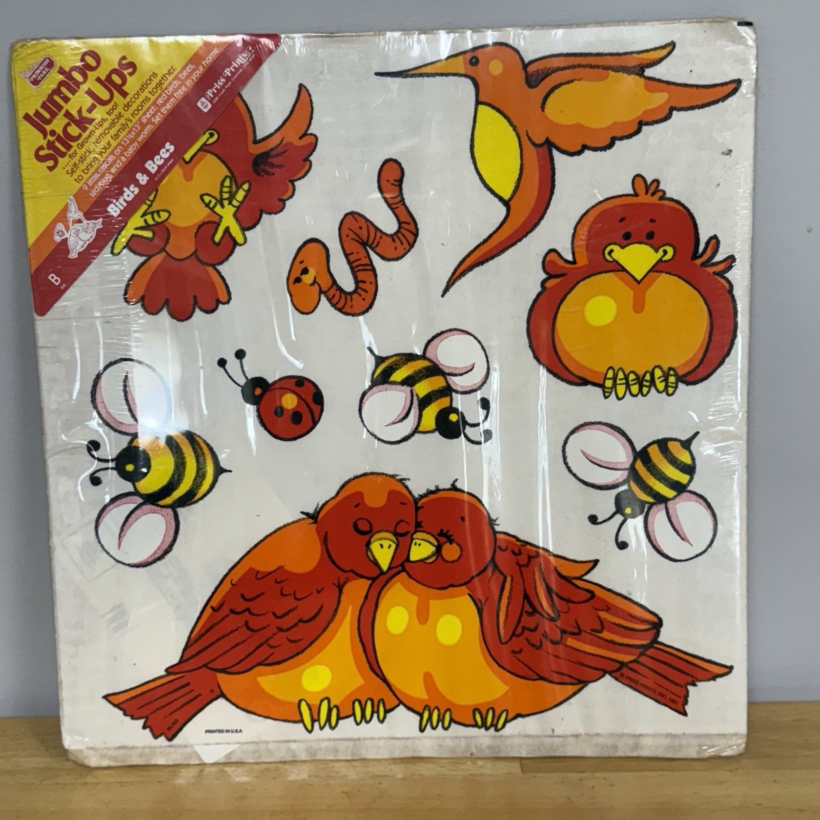 Vtg Birds Bees Priss Prints Room Decorations Wall Decals Retro 1981 Nursery Play