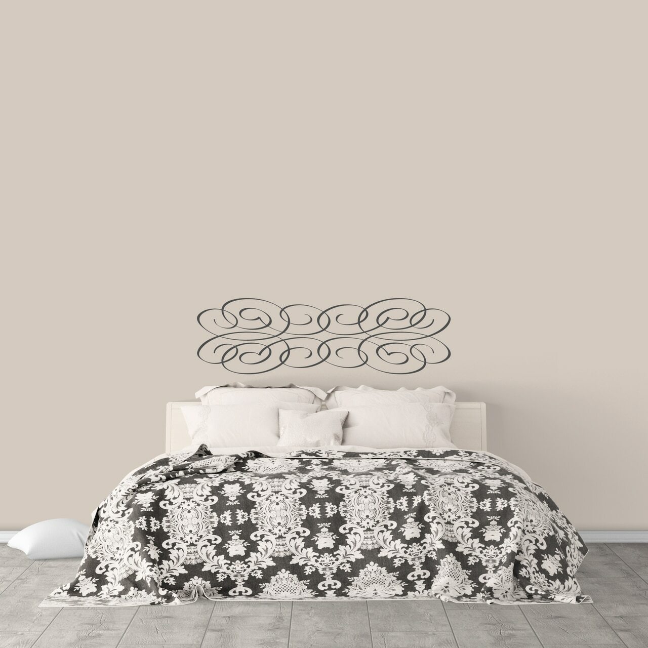 Swirl Headboard Wall Decal – Bedroom, Shapes, Swirls, Headboard, Sticker, Decal